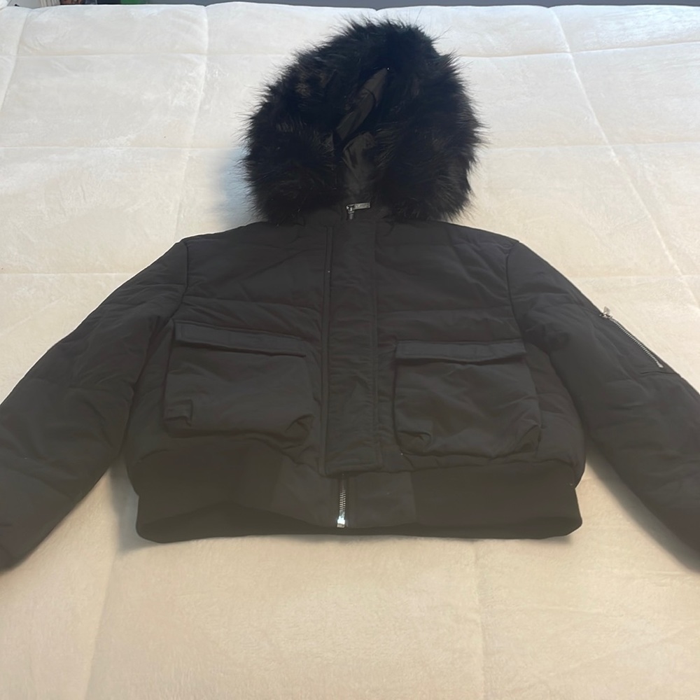 Boohoo size small petite bubble jacket